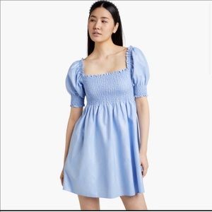 HILL HOUSE Athena Nap Dress Light Blue S/M